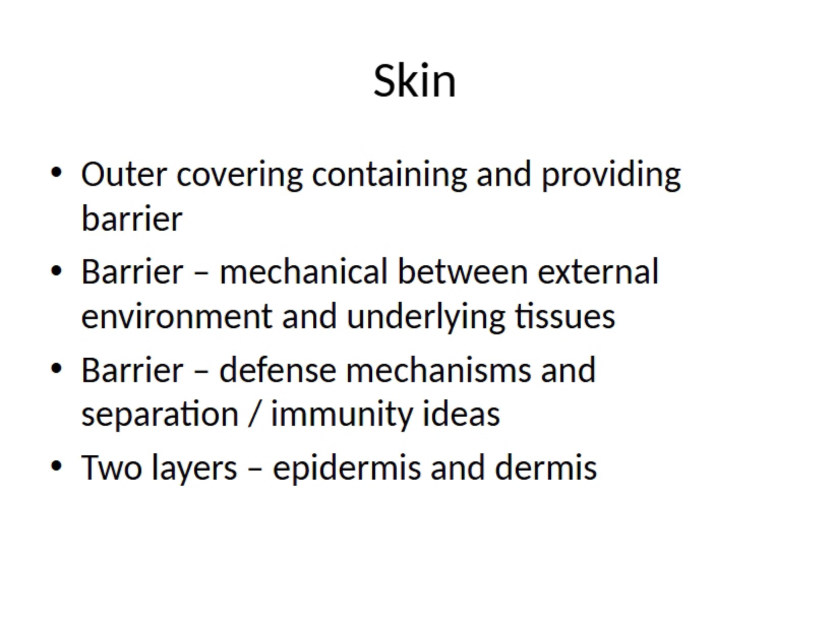 Anatomy of Skin