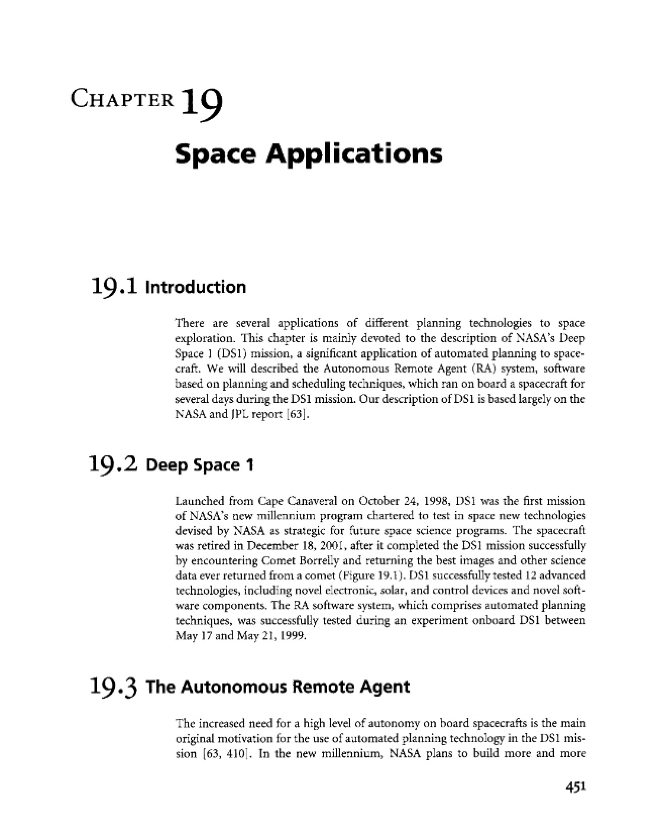 Applications in Space (Chapter 19)