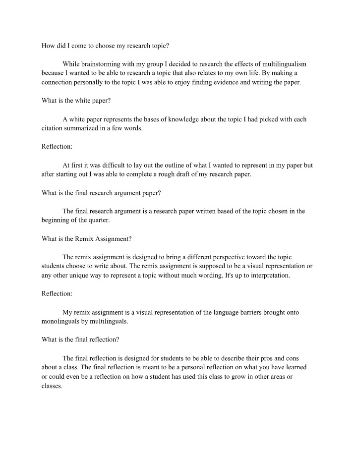 Exploring the Effects of Multilingualism - Choosing a Research Topic