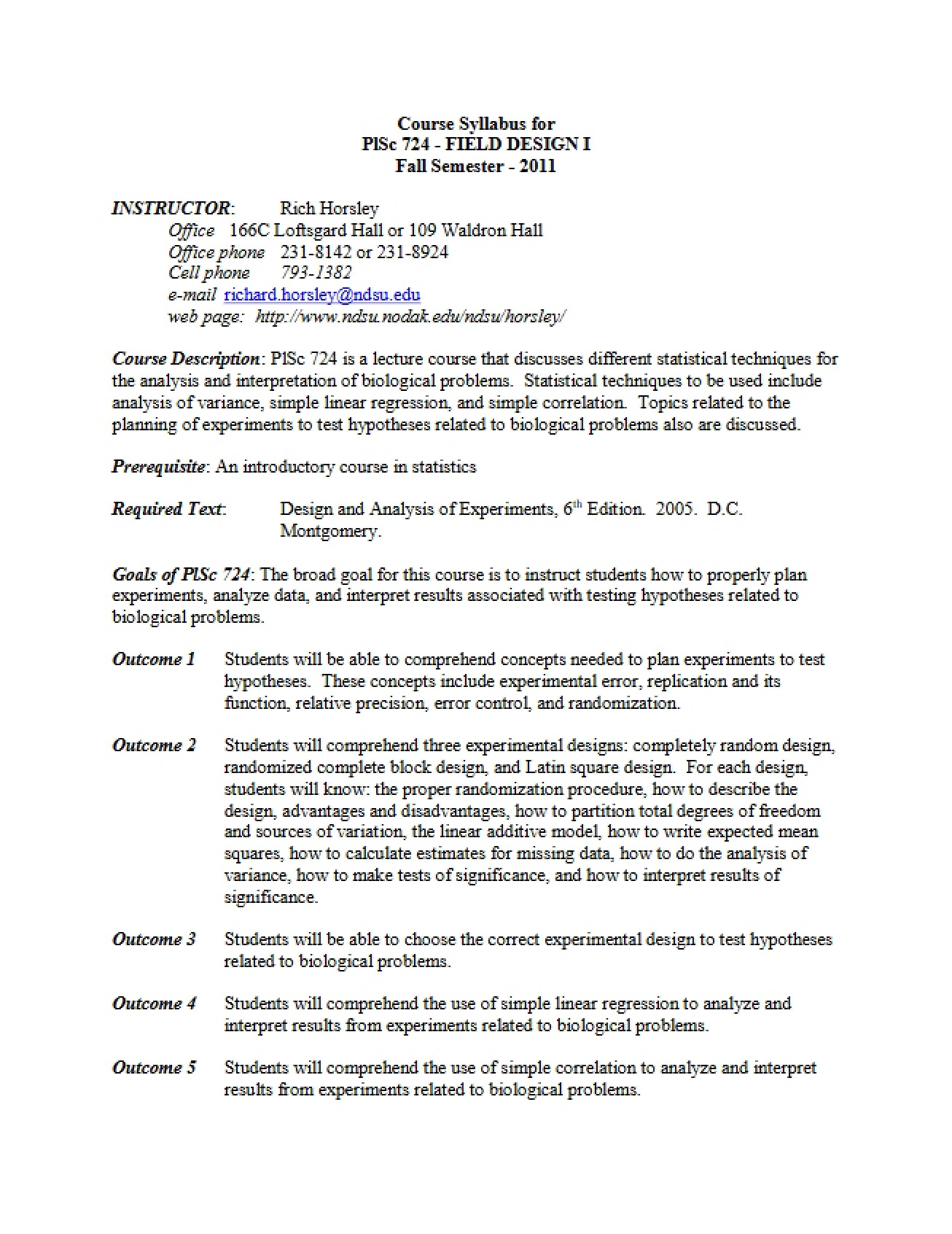 2011 Syllabus