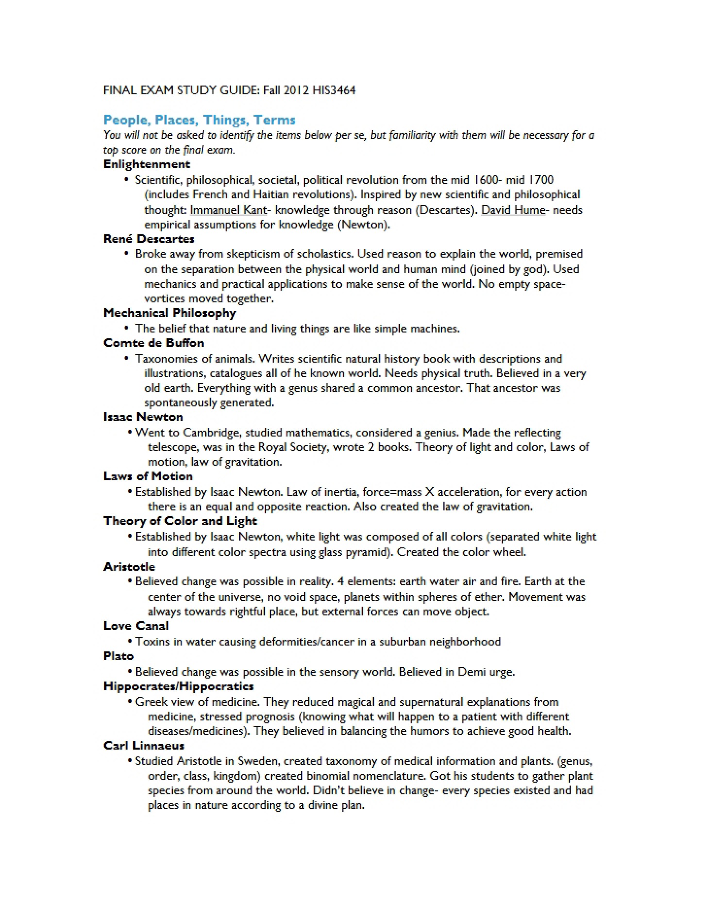 End-of-Term Subject Review