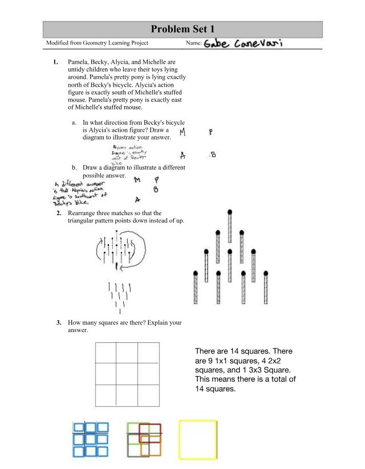 Geometry Problem Set 1