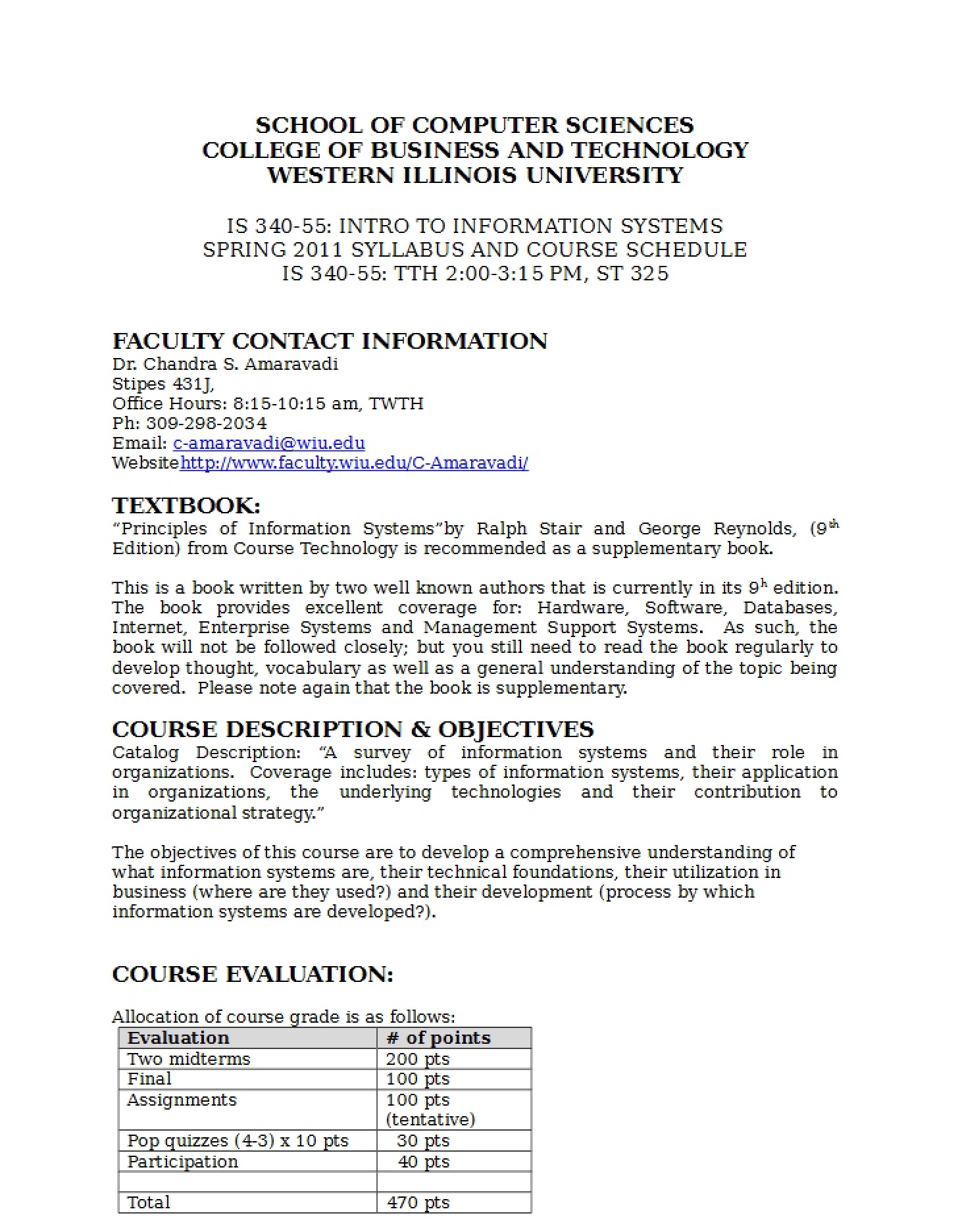 Course Syllabus