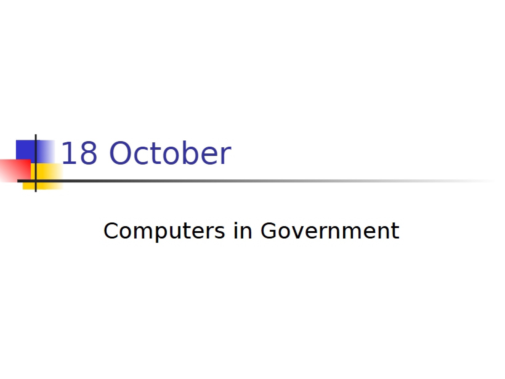 Government Use of Computers