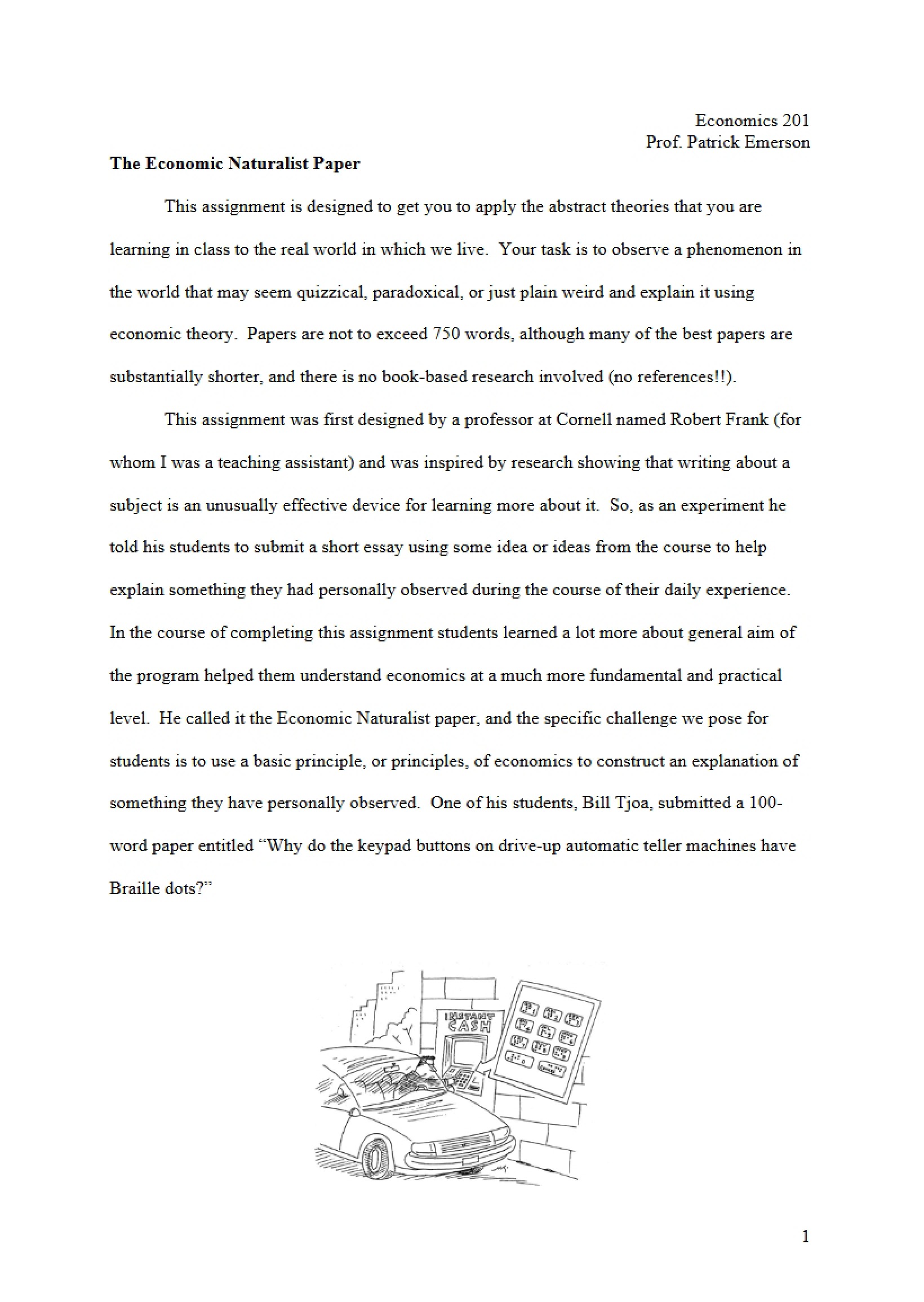 Paper Economic Naturalist