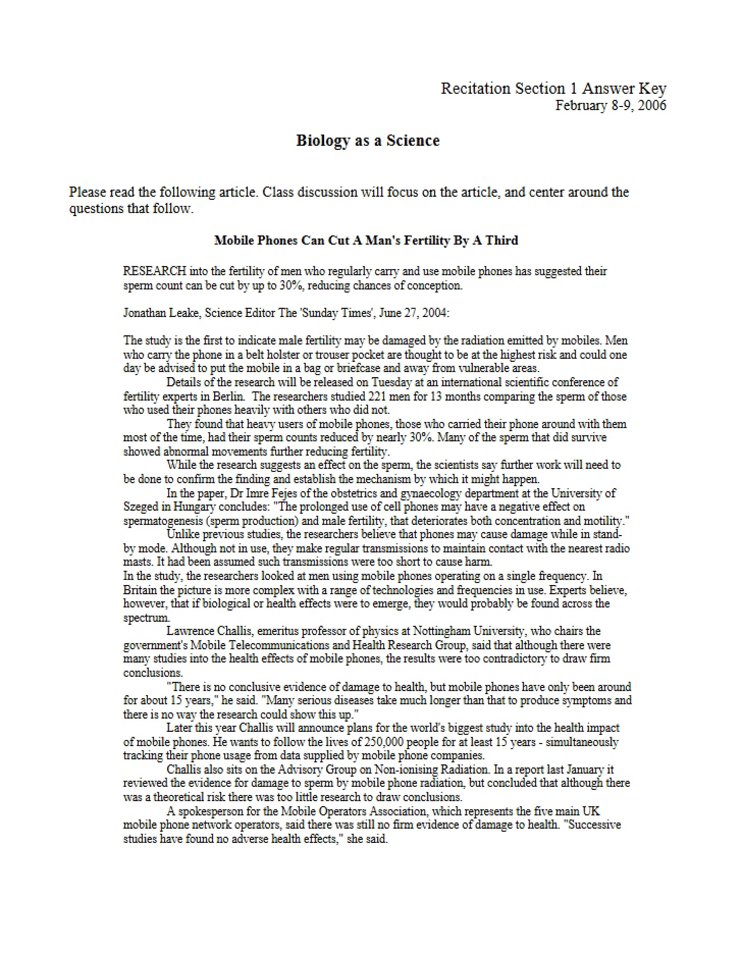 Scientific Principles of Biology - 7 014