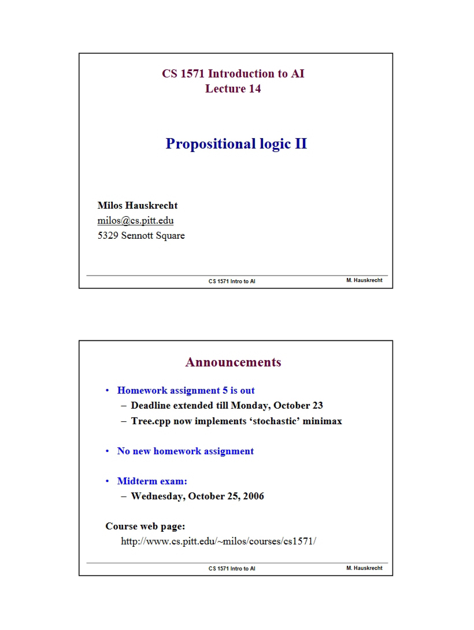Logic Propositional II
