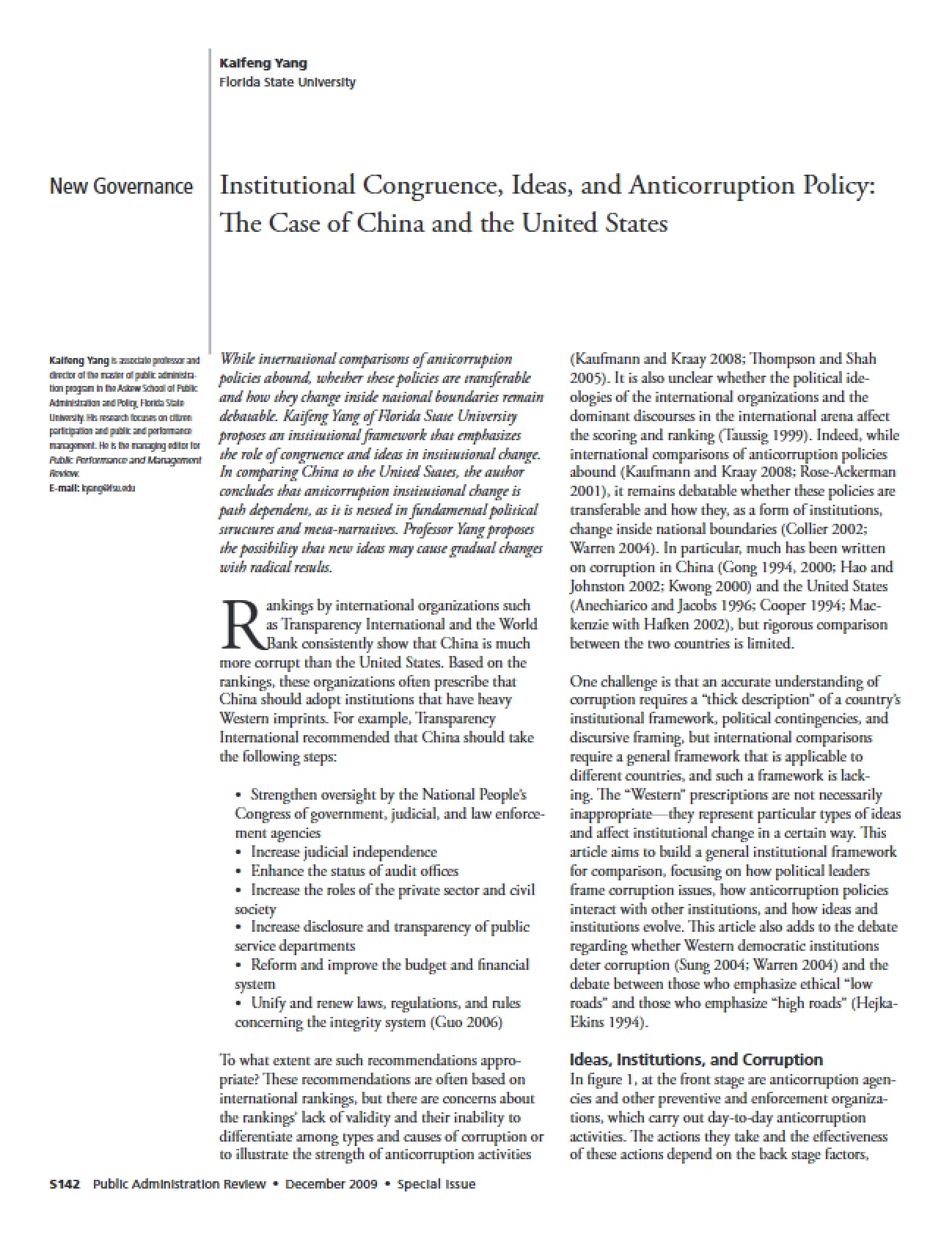 Anti-Corruption Policy: China and USA Comparison