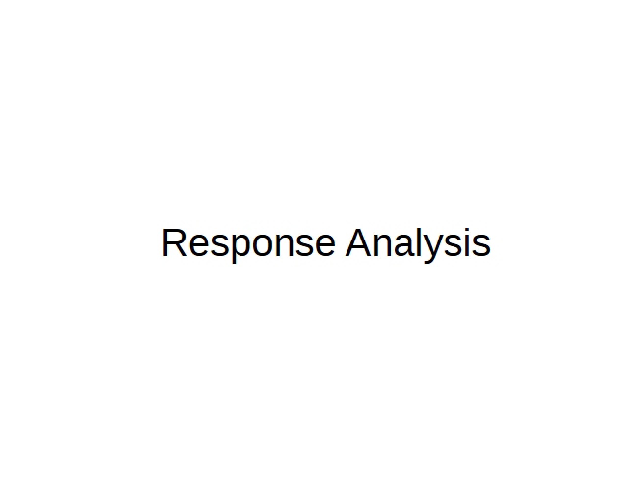 Analysis of Responses