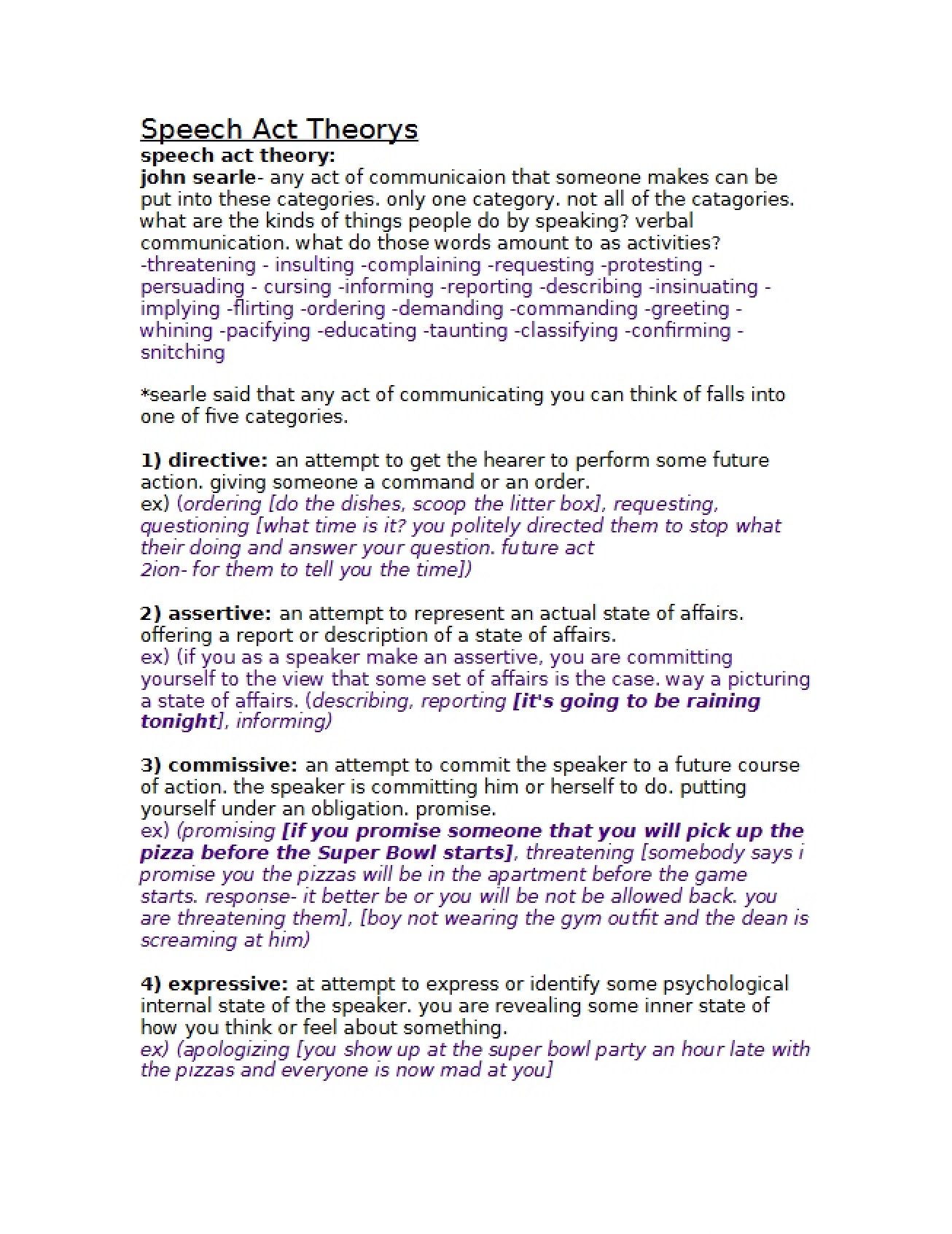 Theories of Speech Acts