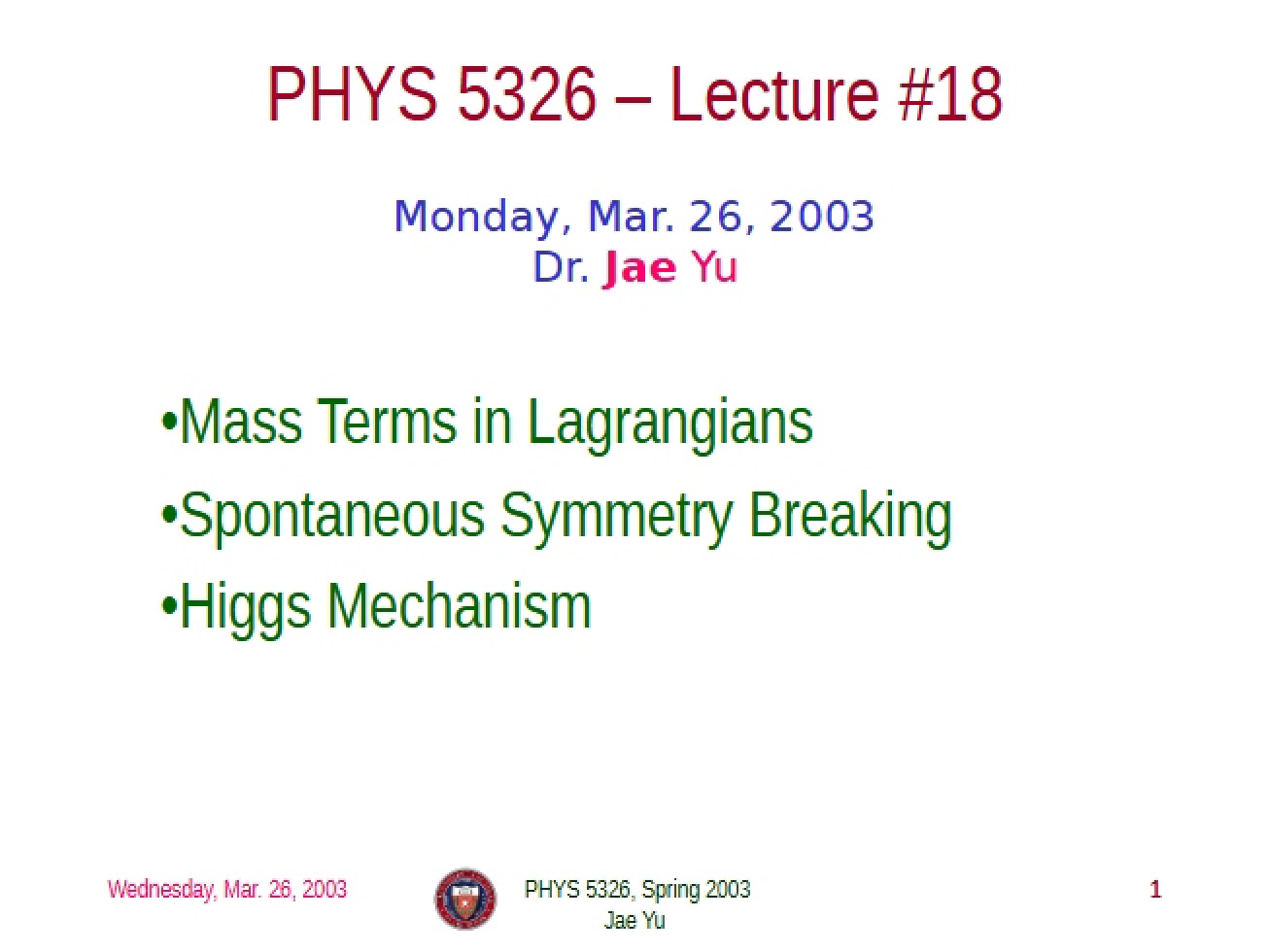 Notes from Lecture - 18 Pages