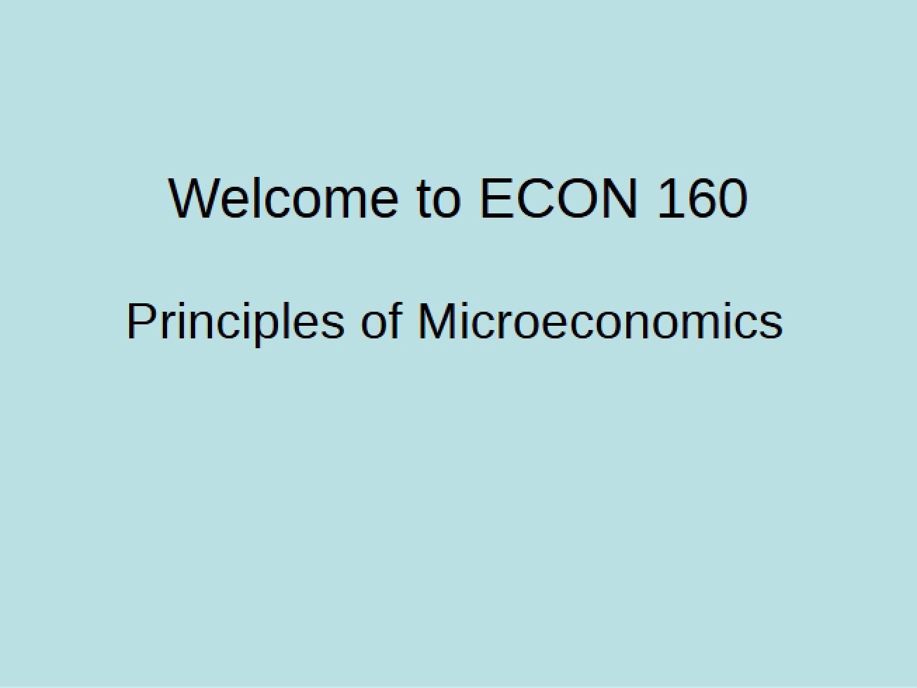 Microeconomics Principles