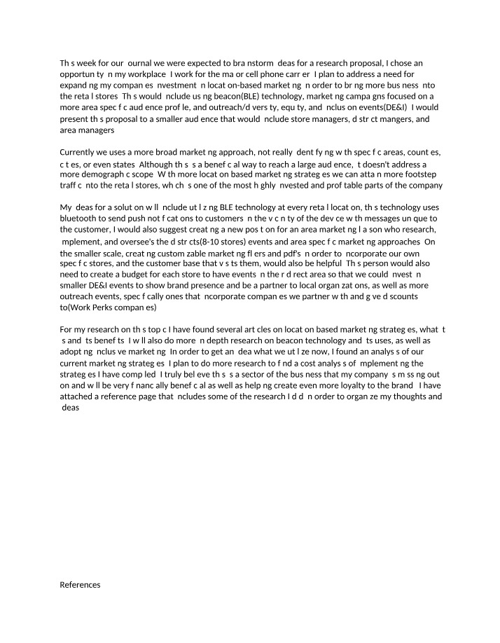 Final Research Proposal Ideas for Unit 2 Journal