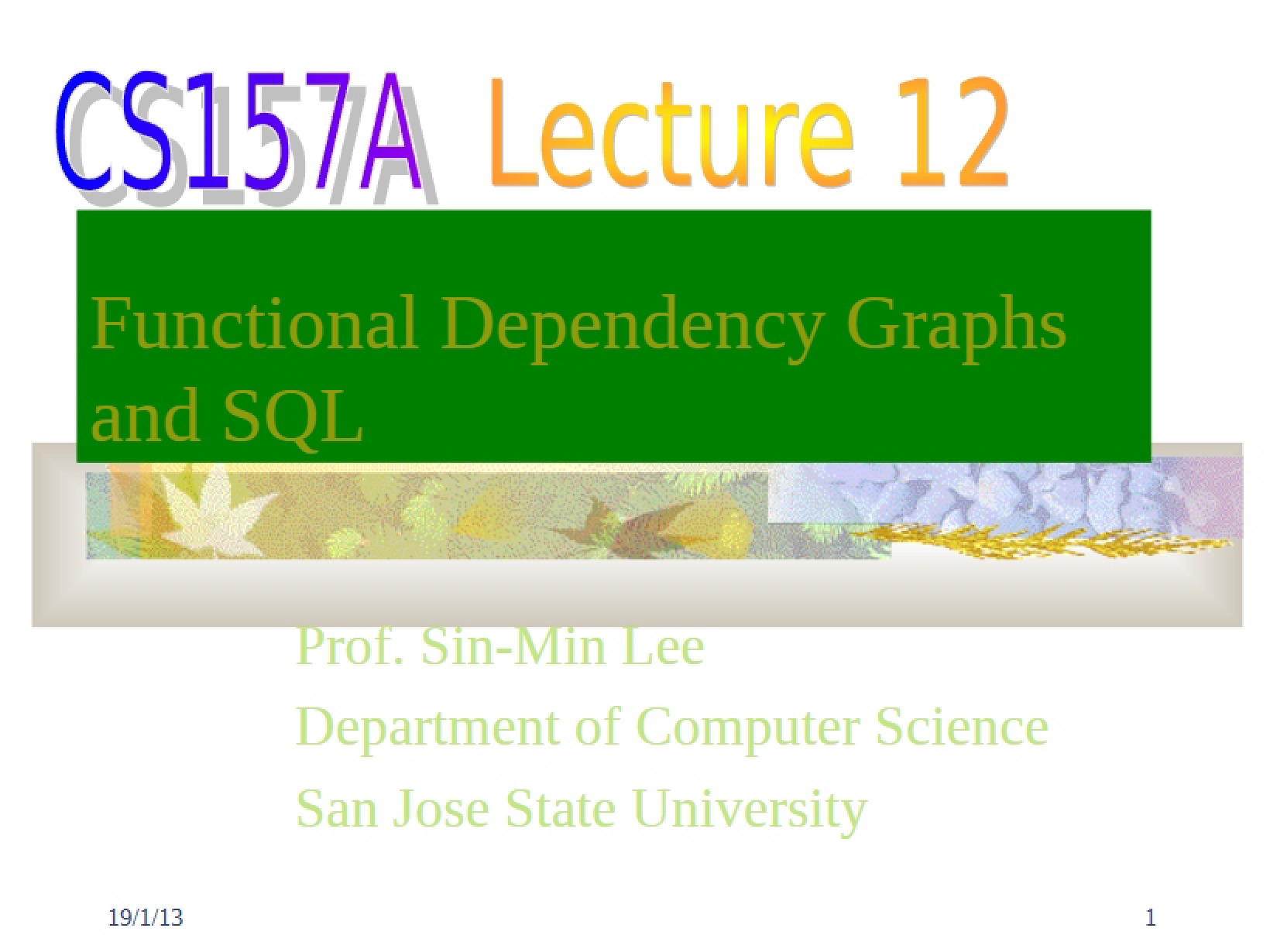 Graphs of Functional Dependency and SQL