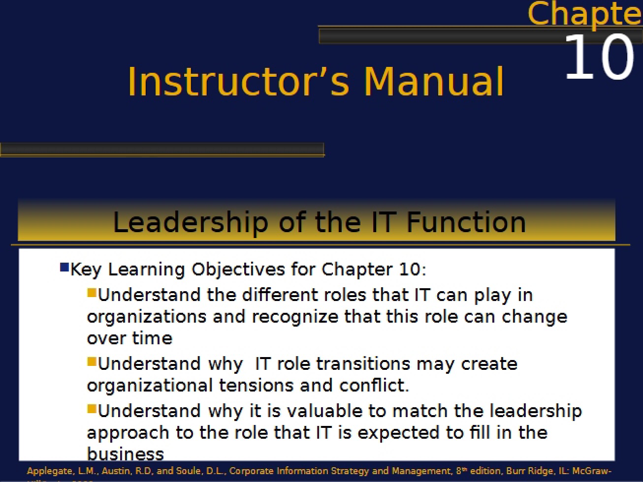 IT Function Leadership
