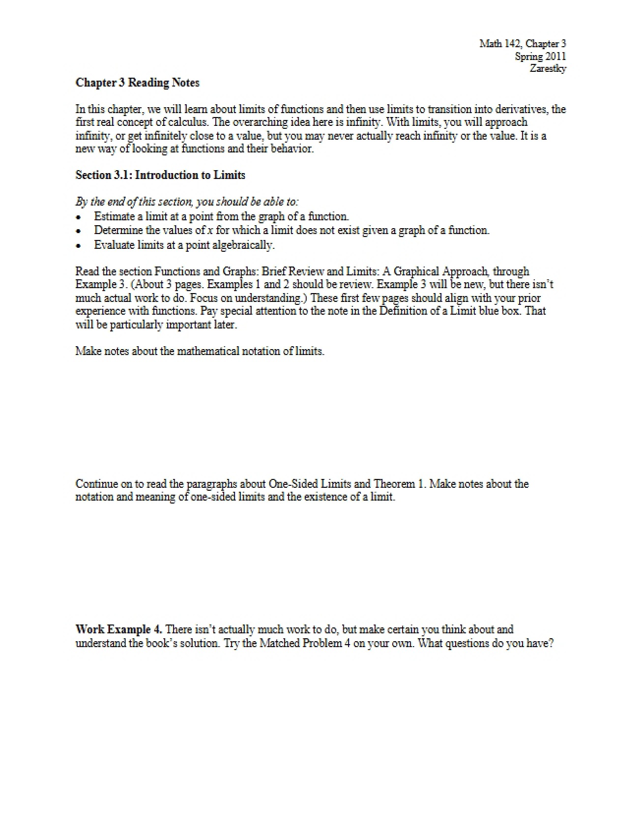 Reading Notes for Chapter Three