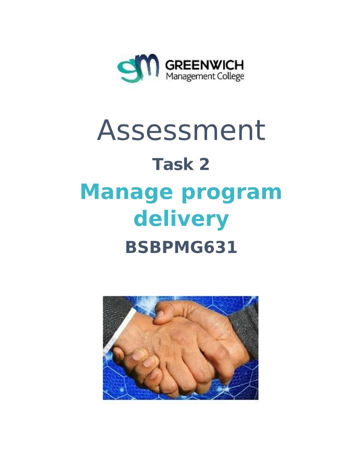 BSBPMG631 - Manage Program Delivery (2021 V3)