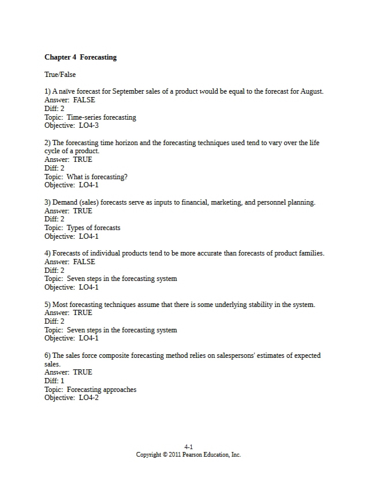 Predictive Forecasting Models