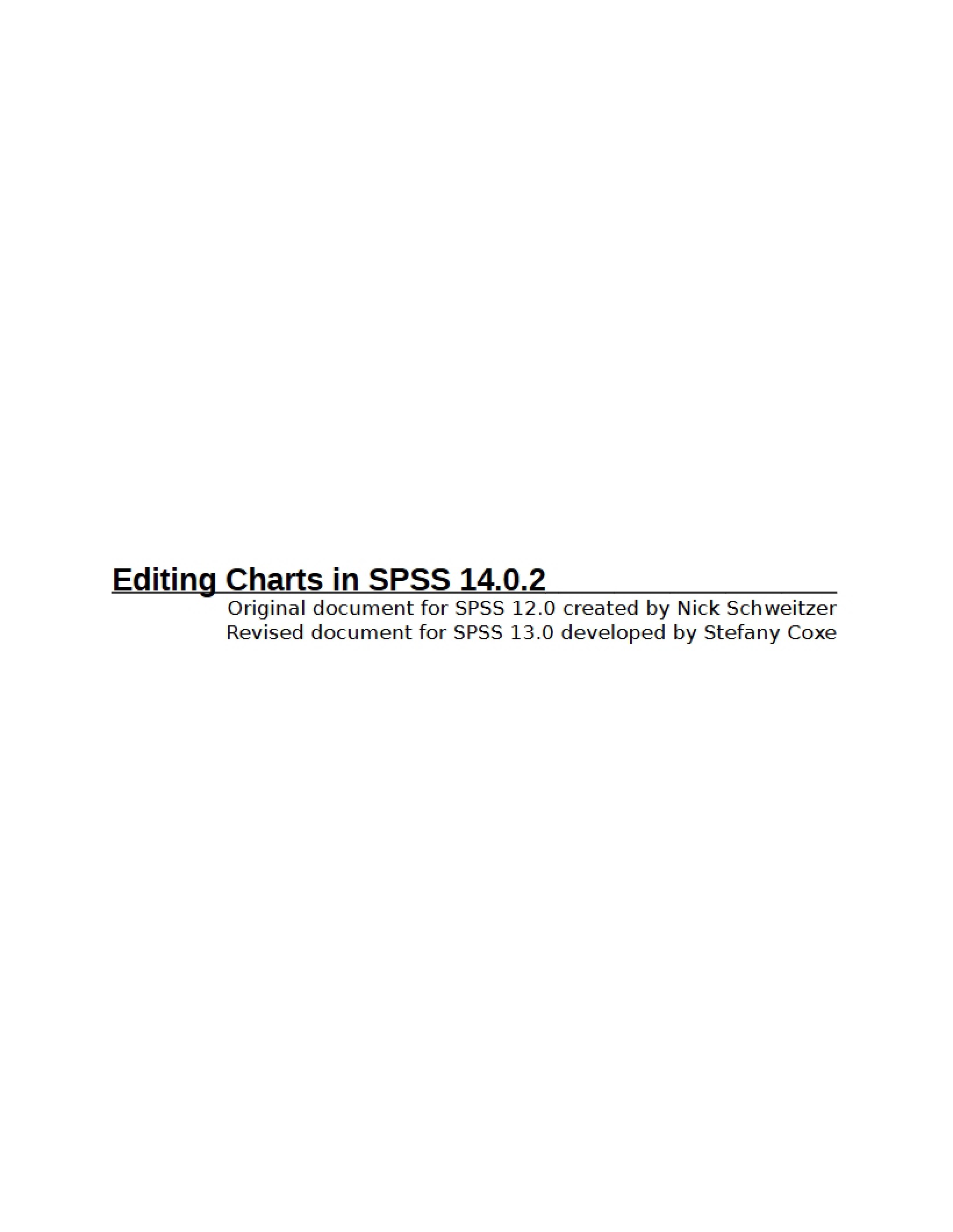 SPSS 14 Chart Editing