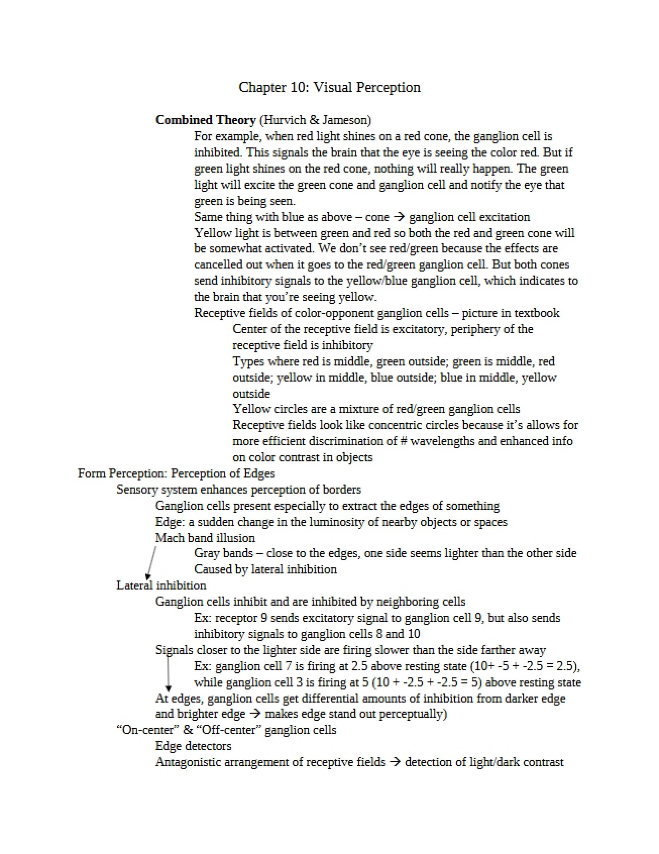 Visual Perception Overview - Chapter 10 Part 2