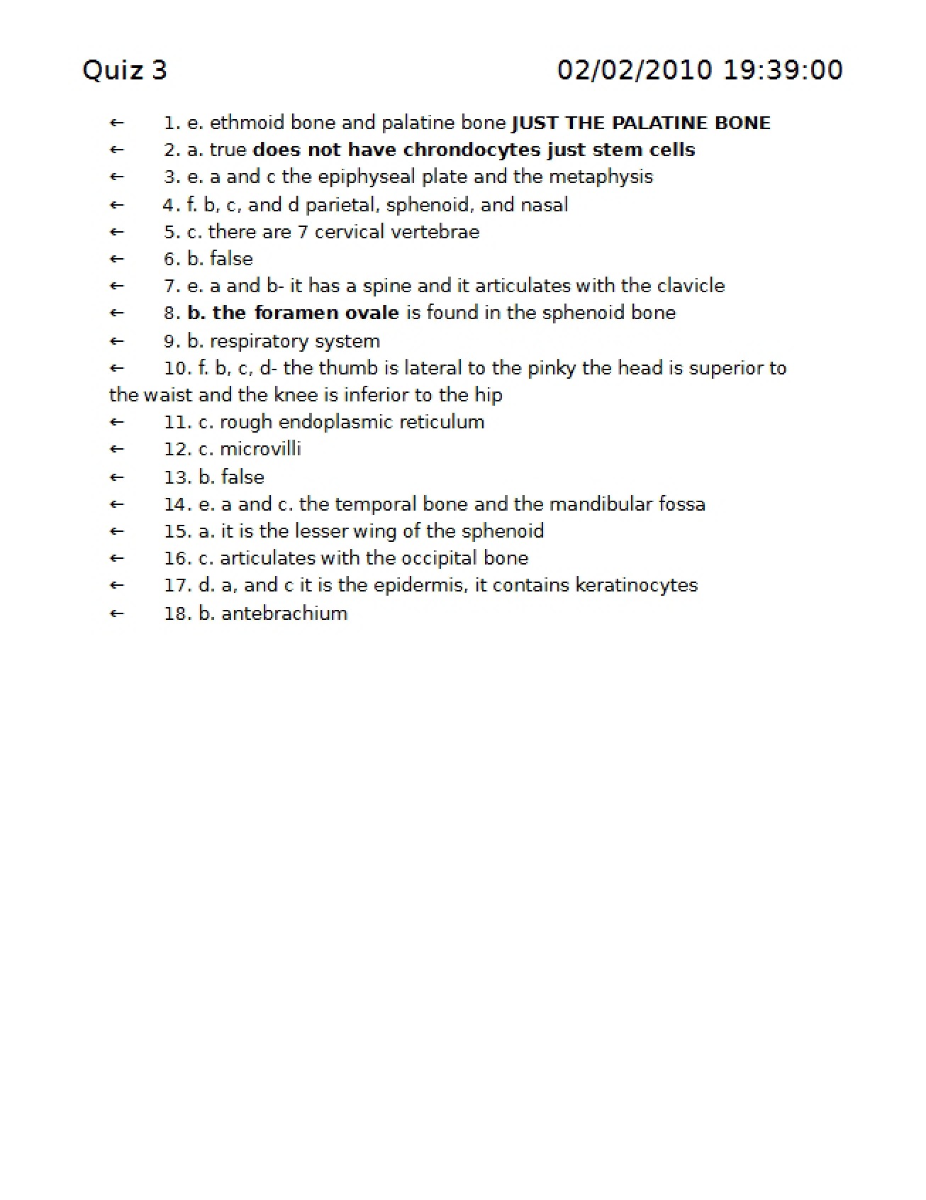 Quiz Three