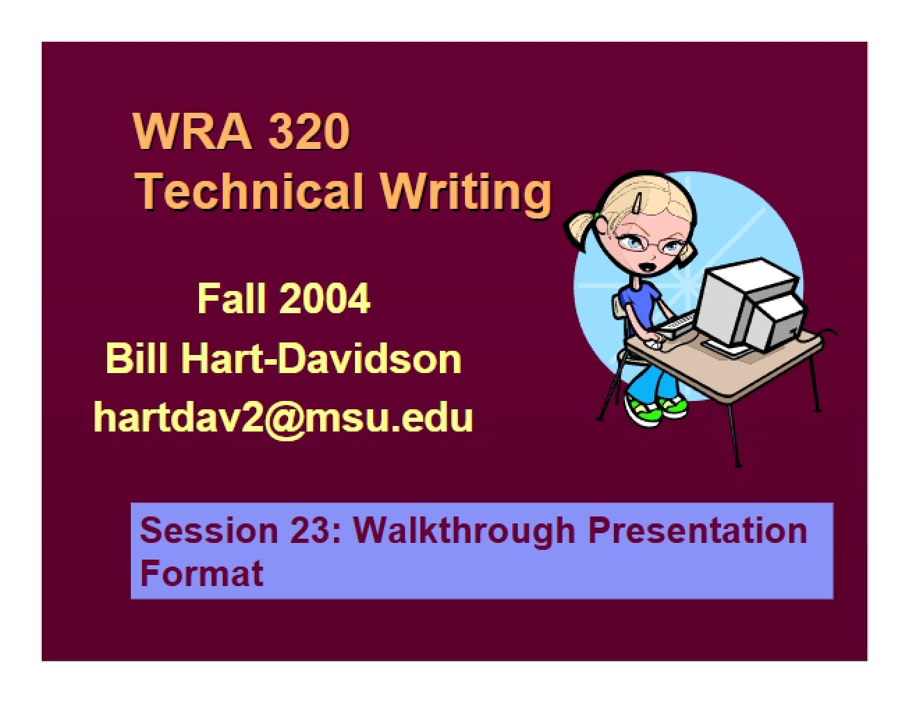 Technical Writing (April 23)