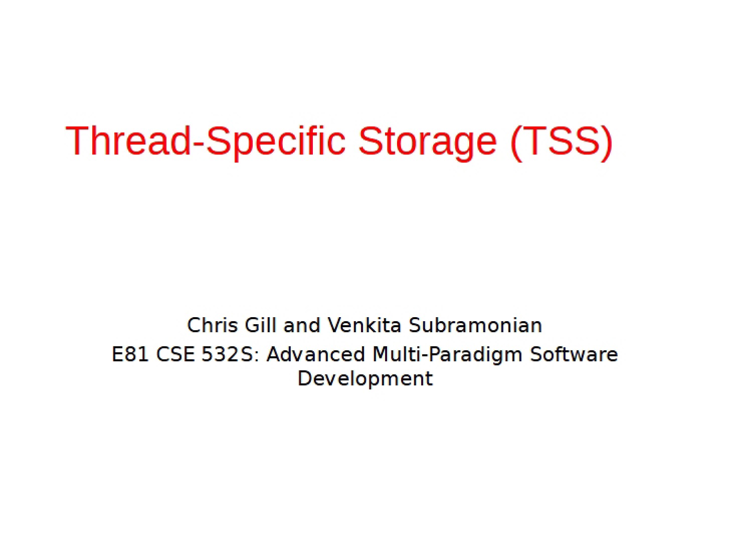 TSS (Thread-Specific Storage)