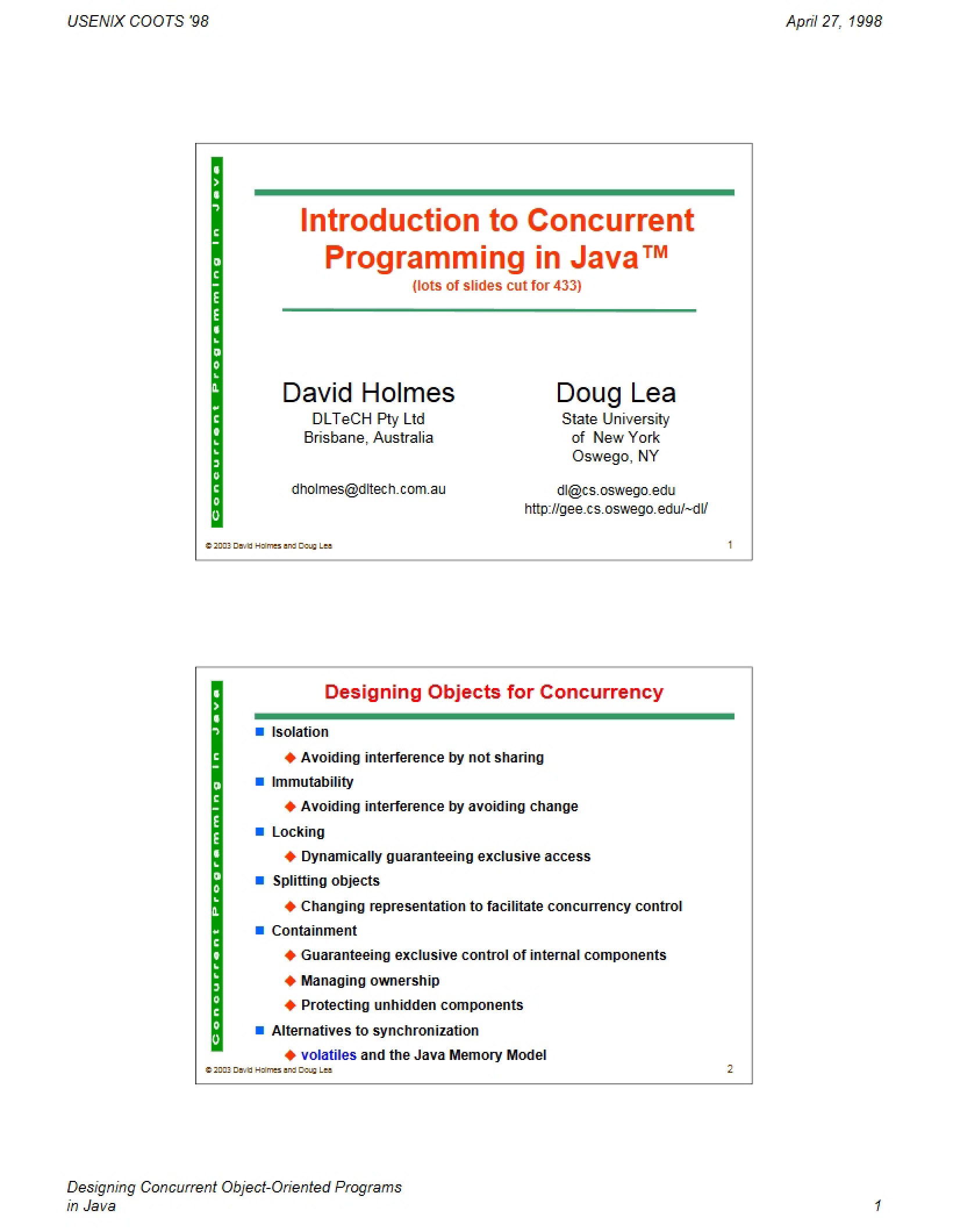 Java Concurrent Programming Intro
