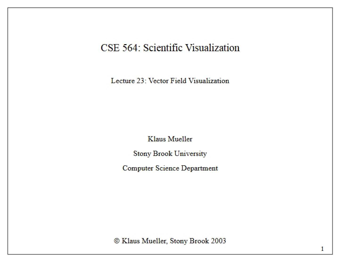 Visualizing Vector Fields