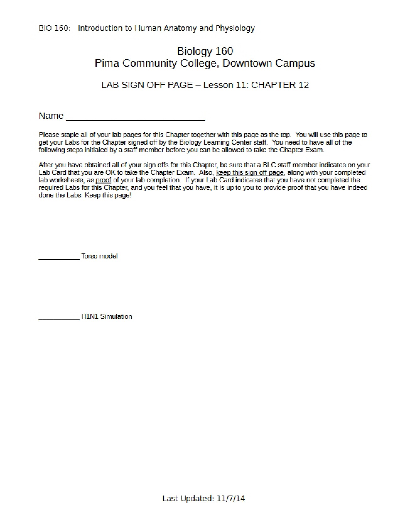 Lab Sign-Off Page for Lesson 11 (Chapter 12)