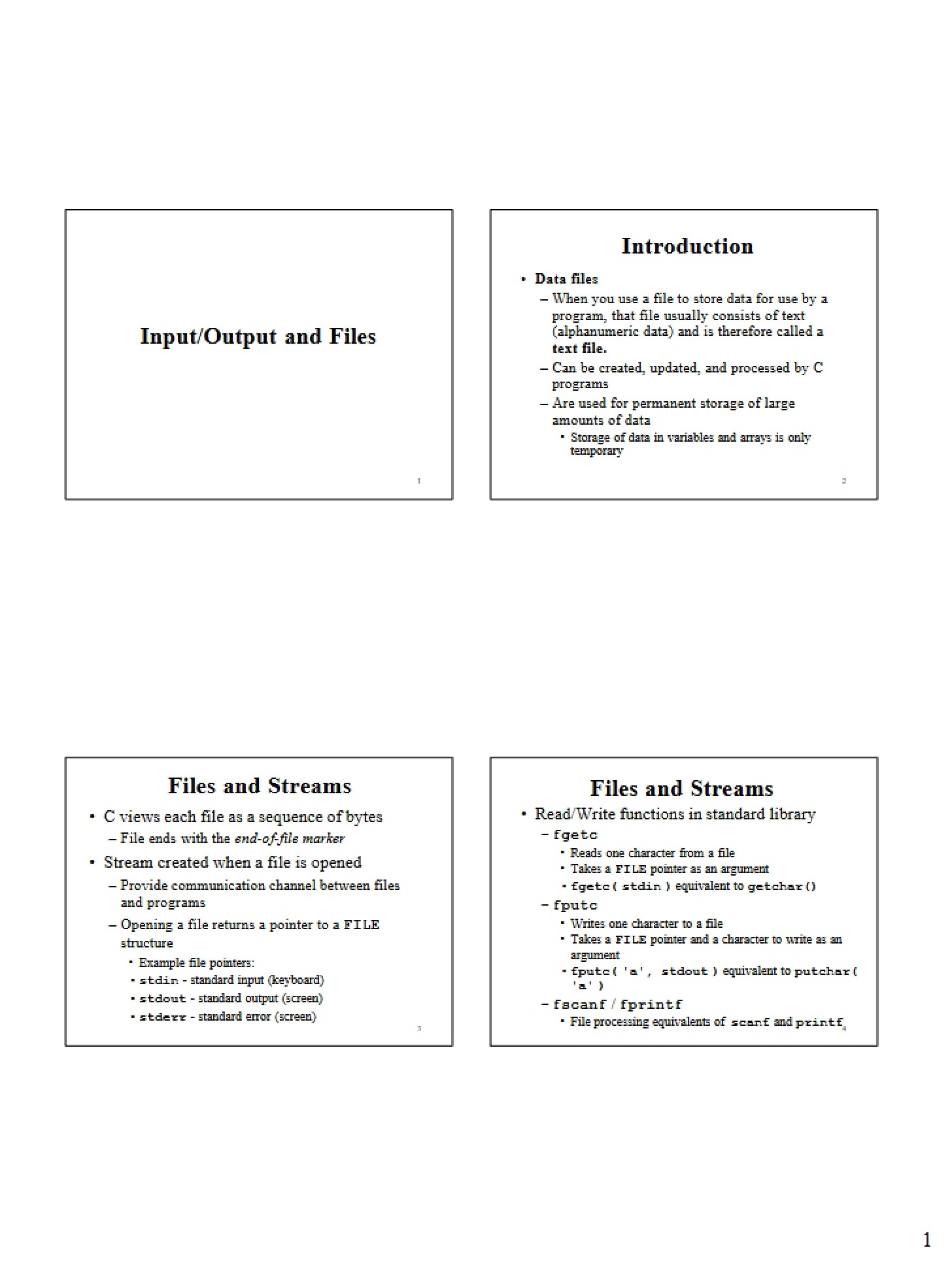 Files and IO