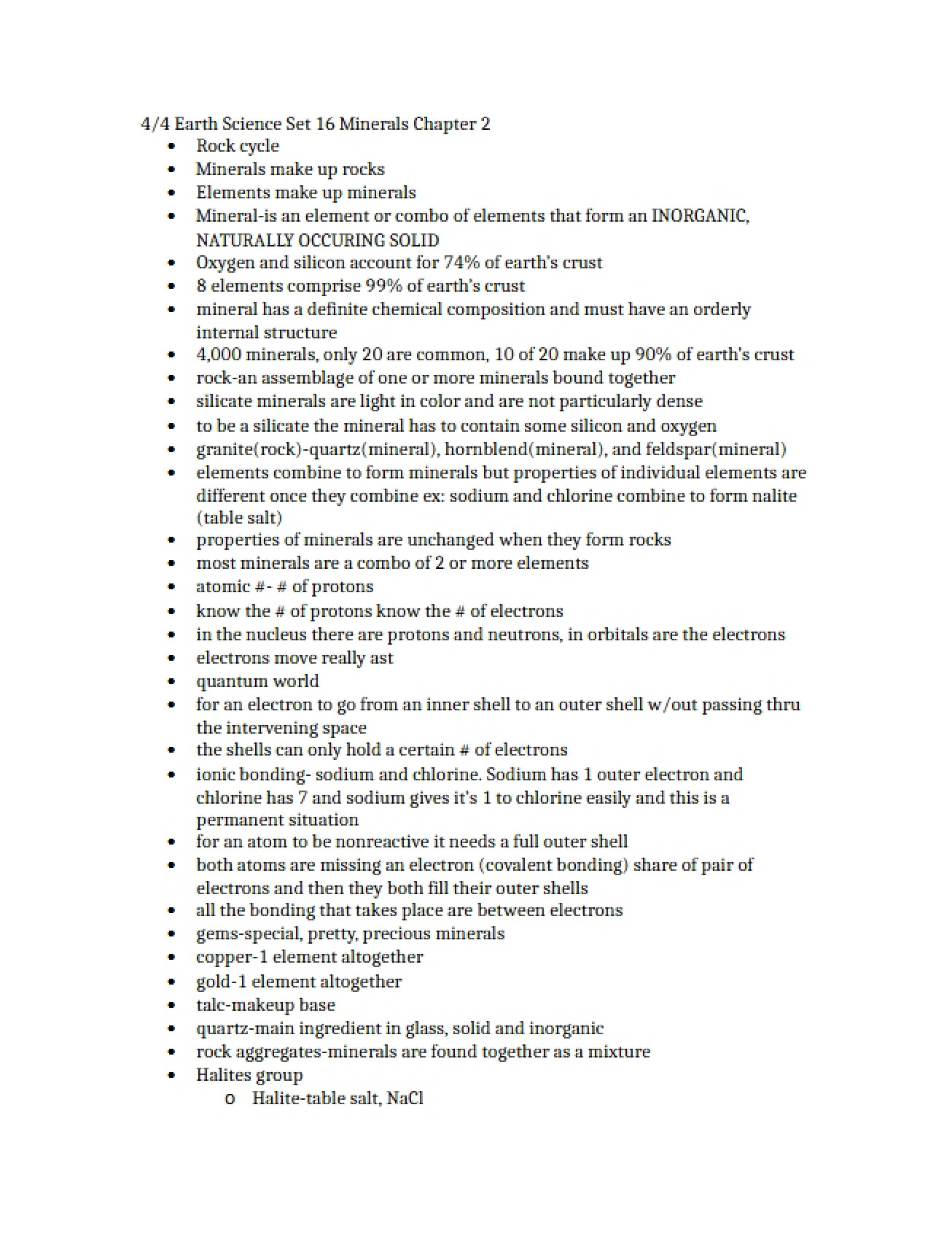 Earth Science Set 16 (Chapter 2)