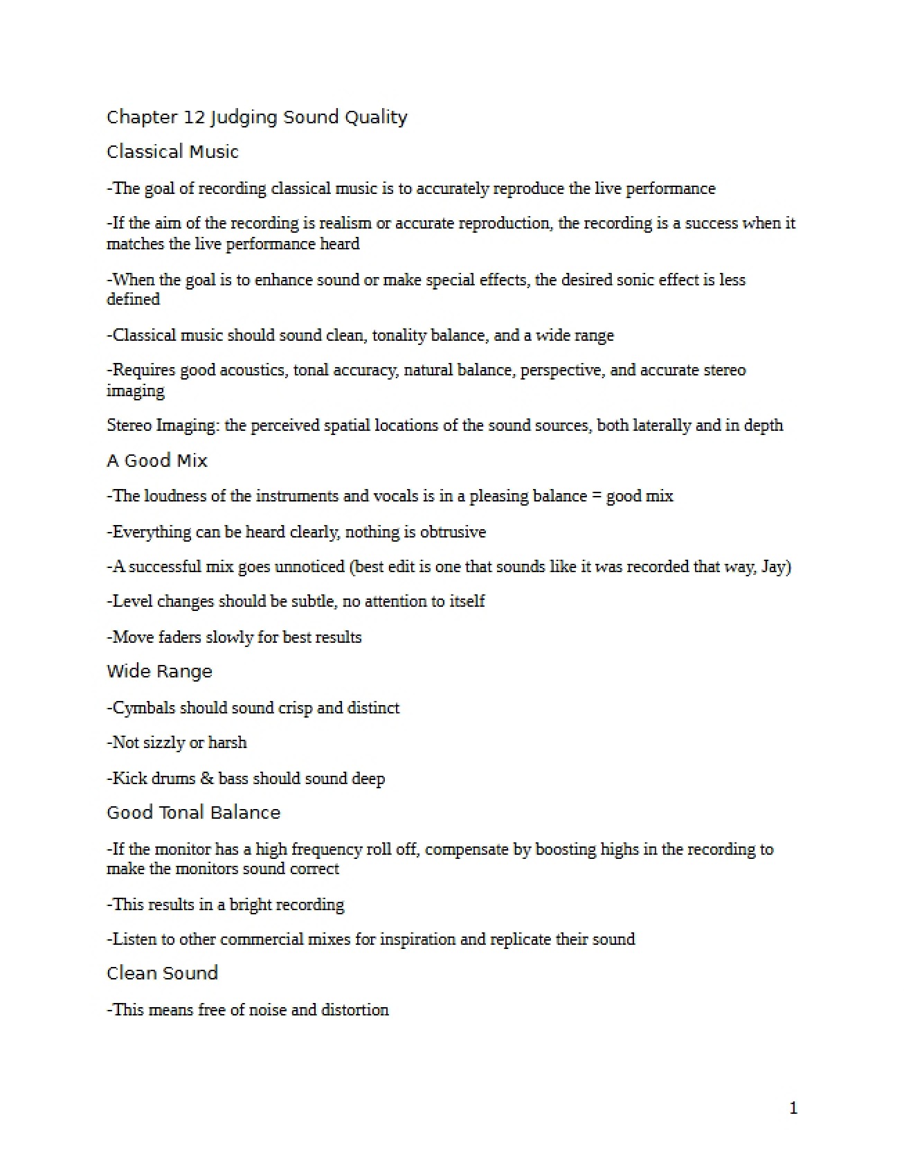 Twelfth Chapter How to Judge Sound Quality