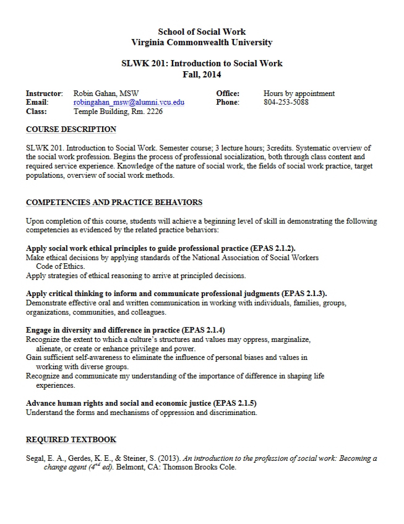 Course Syllabus