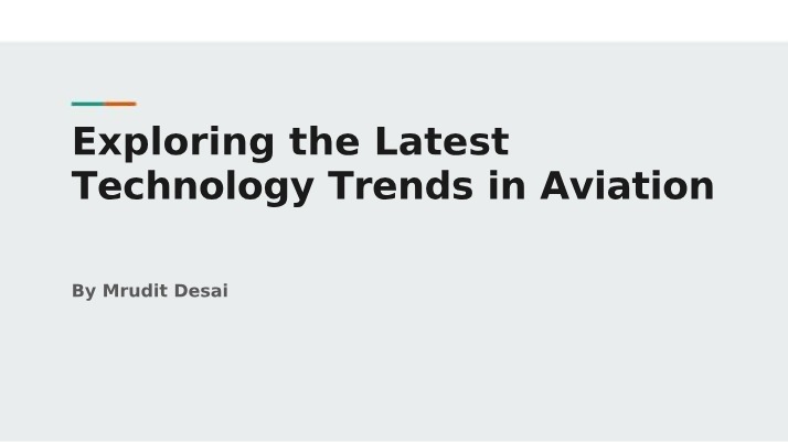 Technological Advances in Aviation