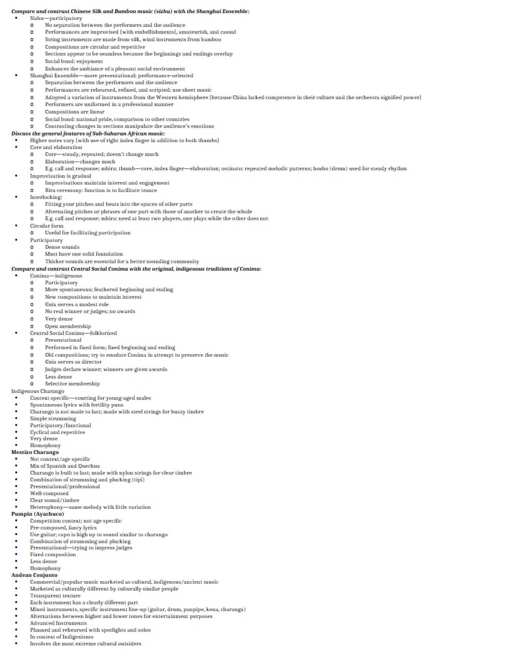 General Class Notes