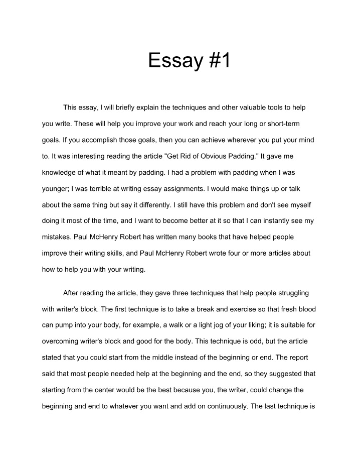 ENGL1A - Essay 1