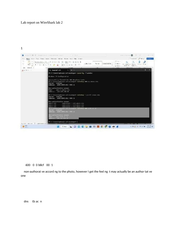 WireShark Lab - DNS Queries and Responses