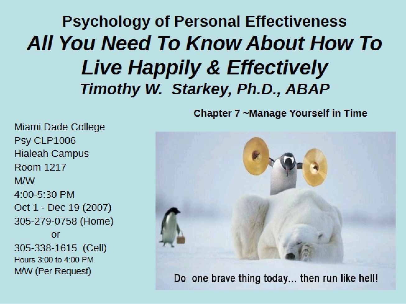 Lecture Notes Personal Effectiveness