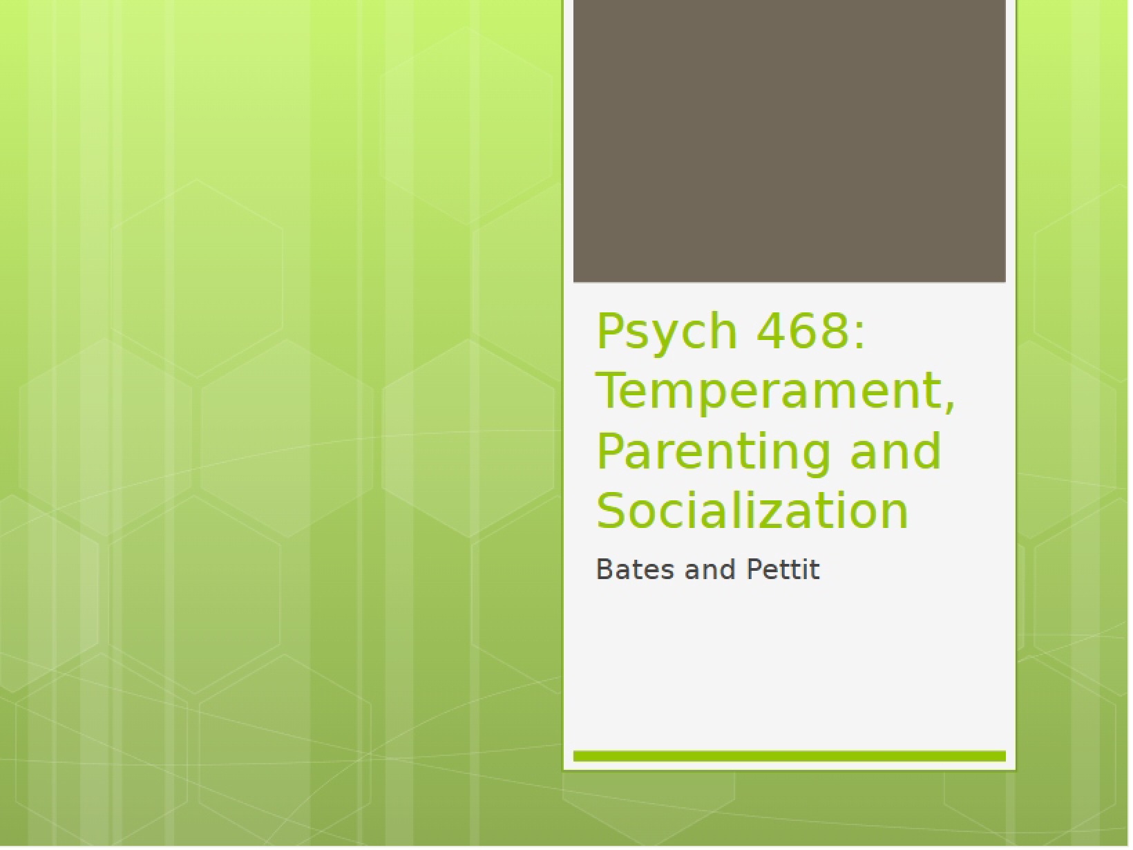 Socialization, Parenting, and Temperament