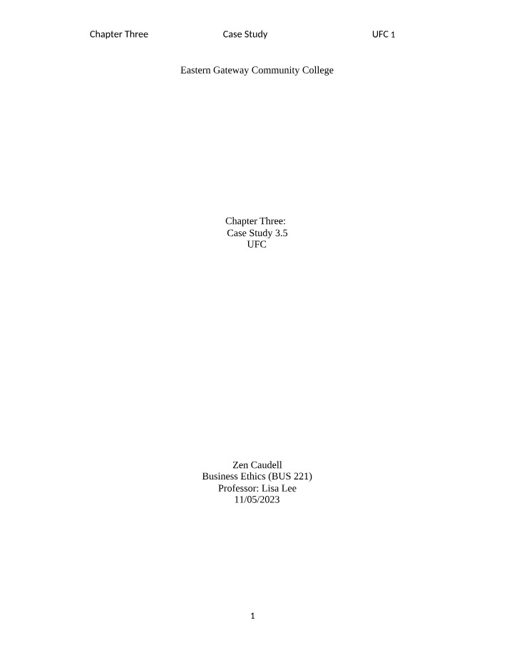 Defending the UFC - A Utilitarian Perspective