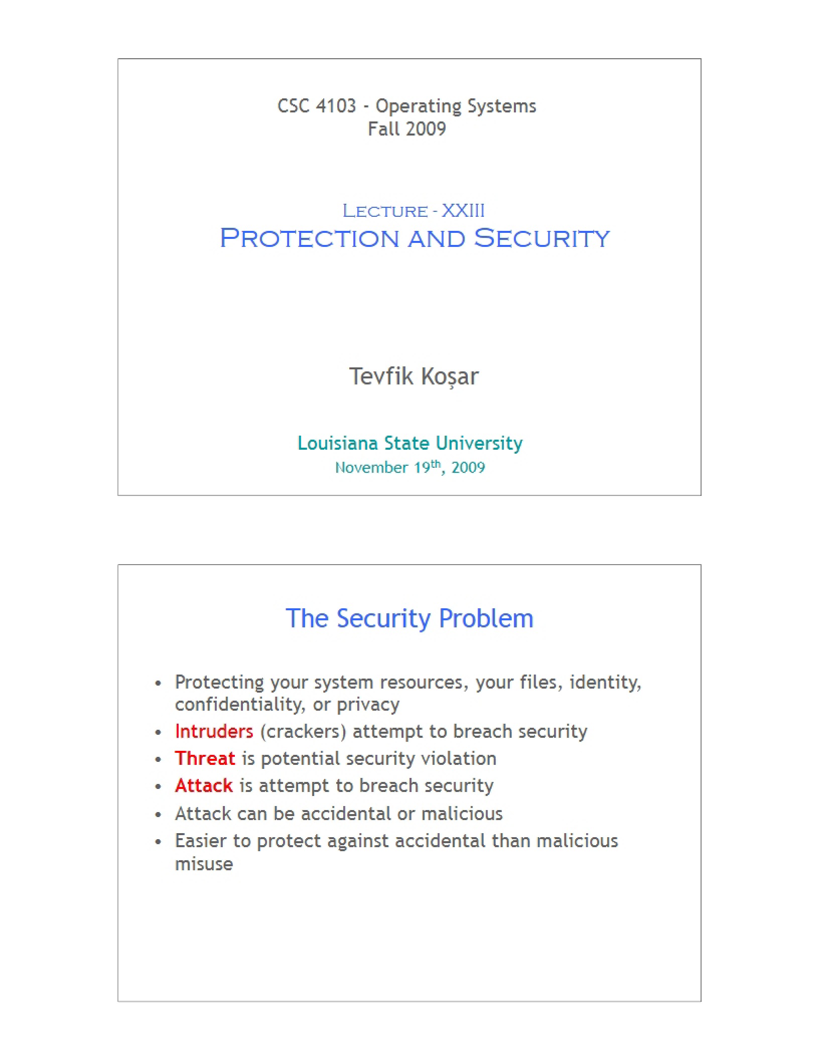 Security and Protection Concepts