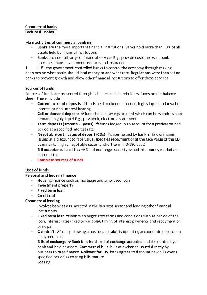 Notes for Lecture 2
