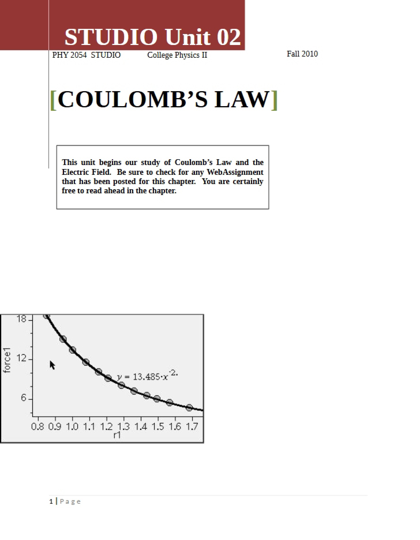 Coulomb's Law