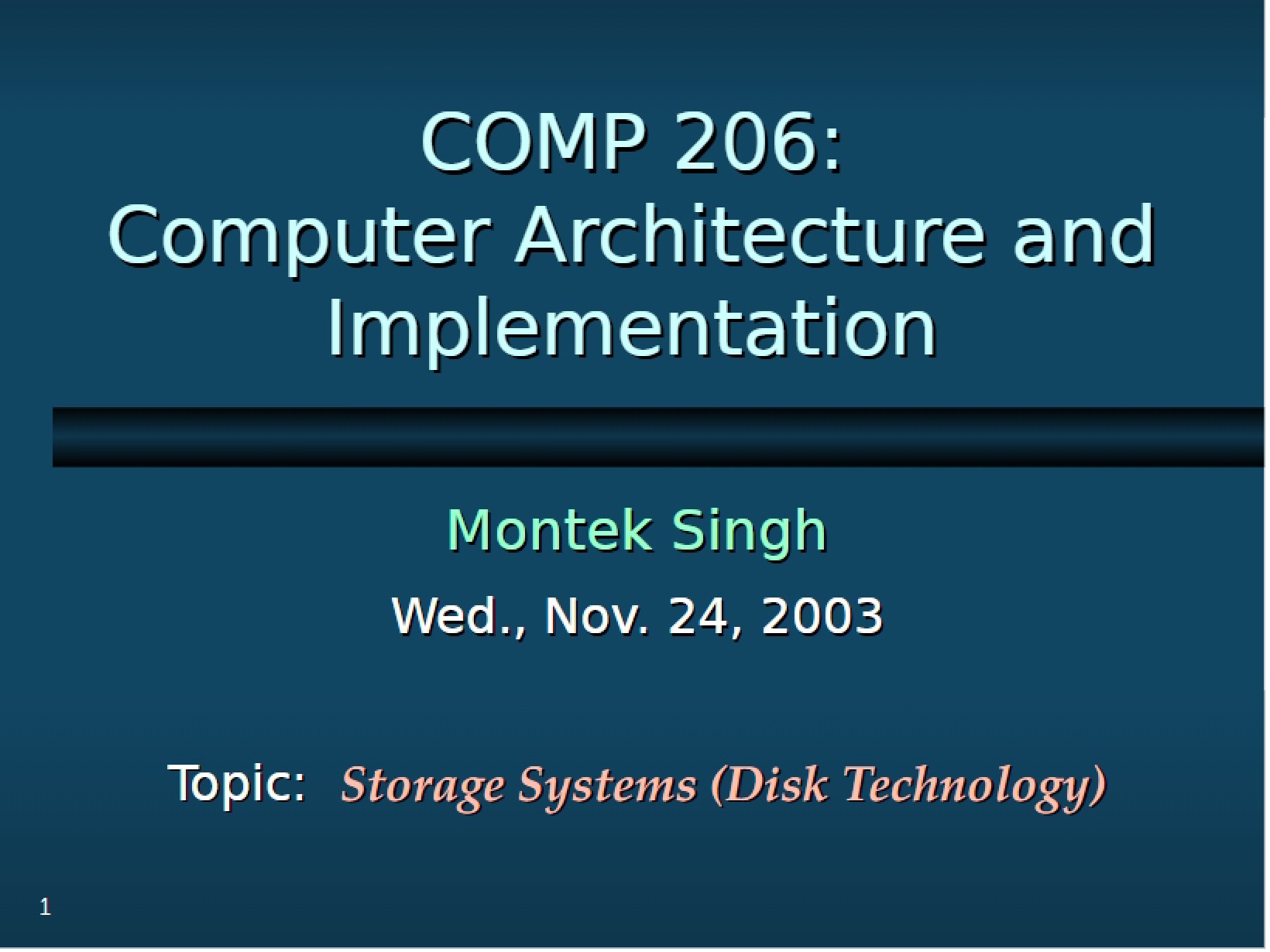 Disk Technology in Storage Systems