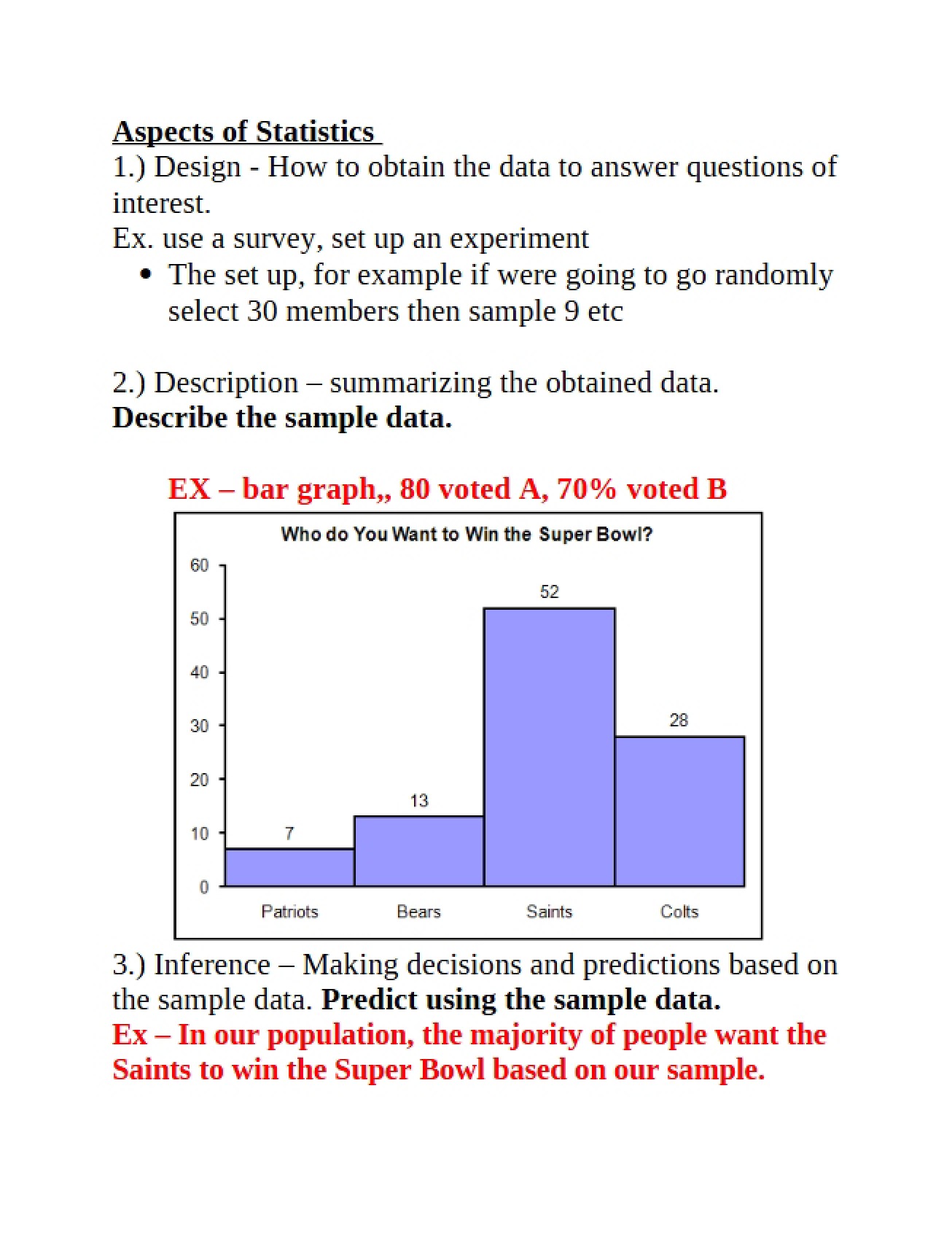 Statistical Aspects