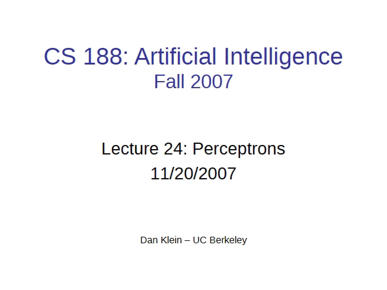 Perceptron Networks