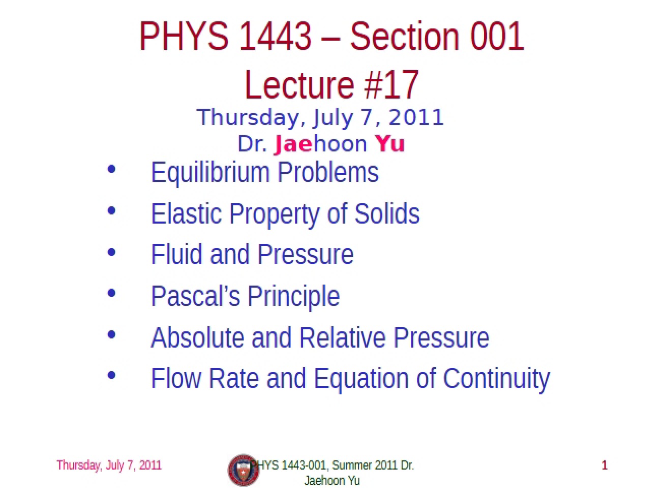 Notes from Lecture (21)