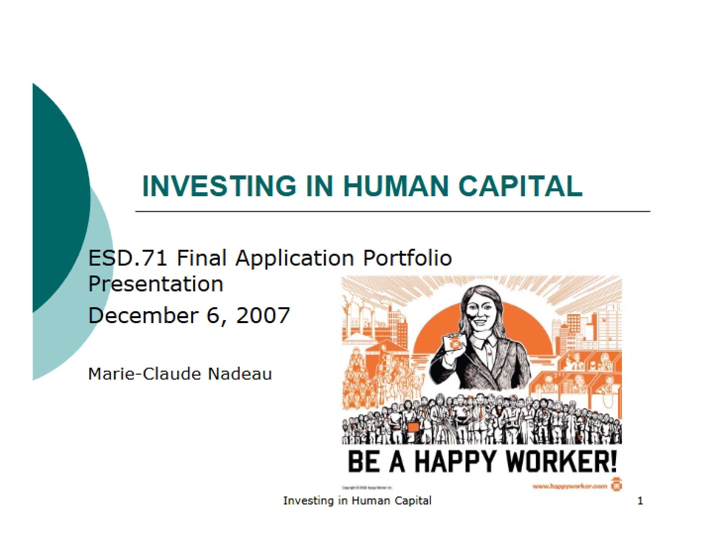 Investment in Capital (Human)
