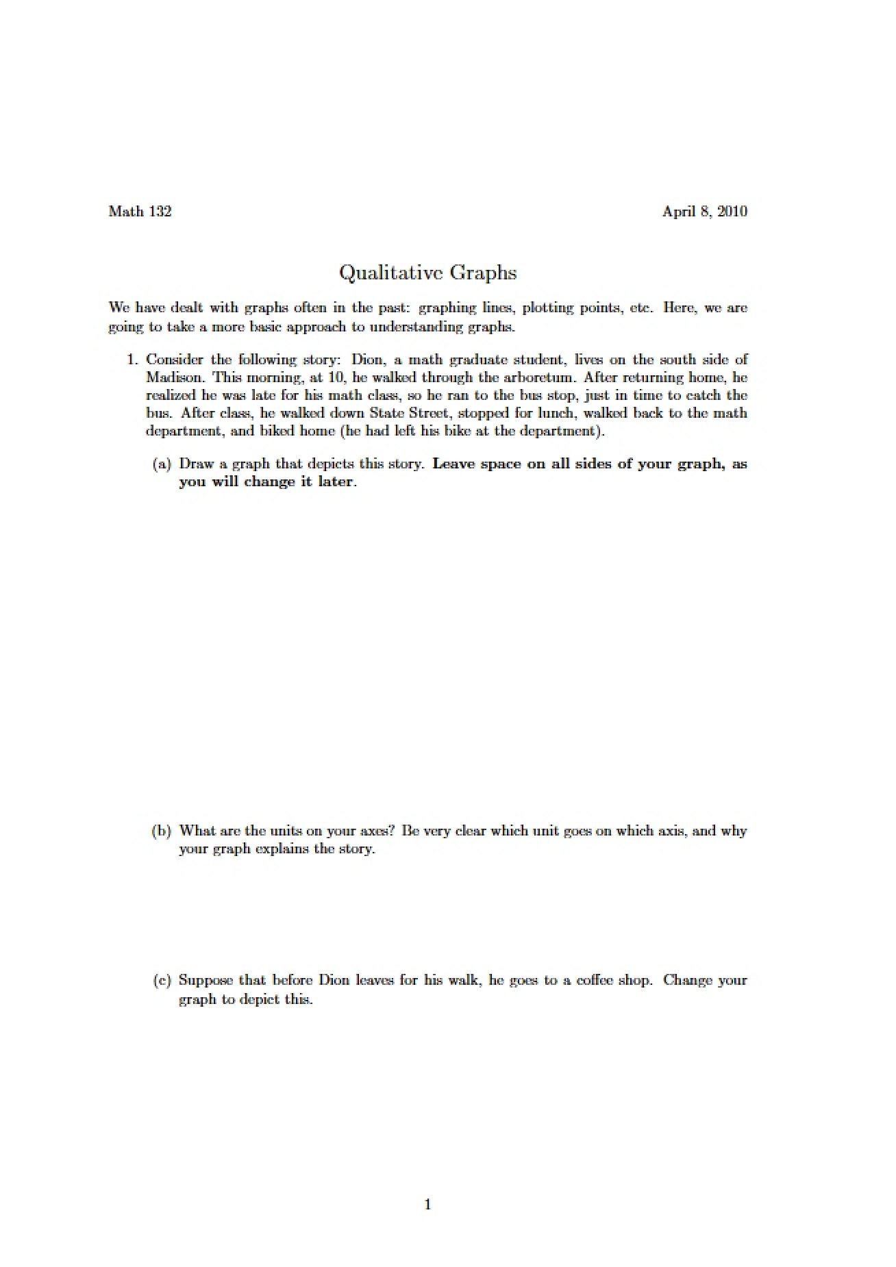 Graphs (Qualitative)